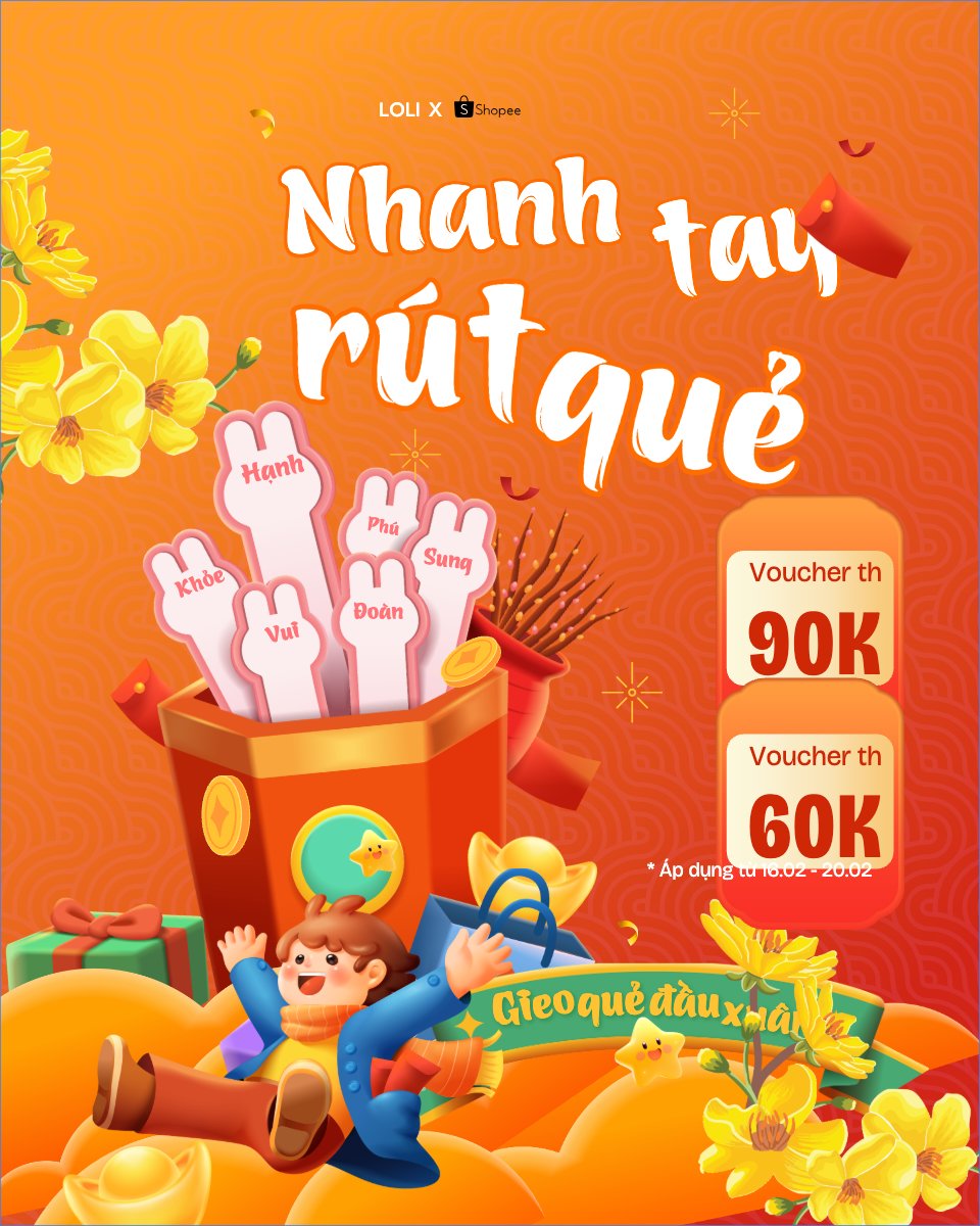 Mẫu Bài post MXH dọc Nhanh tay rút quẻ — LayerPic