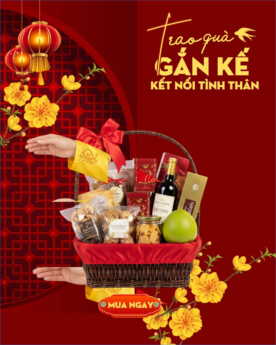 Mẫu Bài post MXH dọc Trao quà gắn kết kết nối tình thân — LayerPic