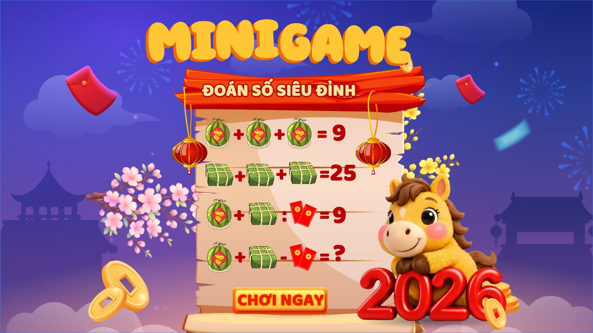 Mẫu Bài post MXH (16:9) Minigame đoán số siêu đỉnh — LayerPic
