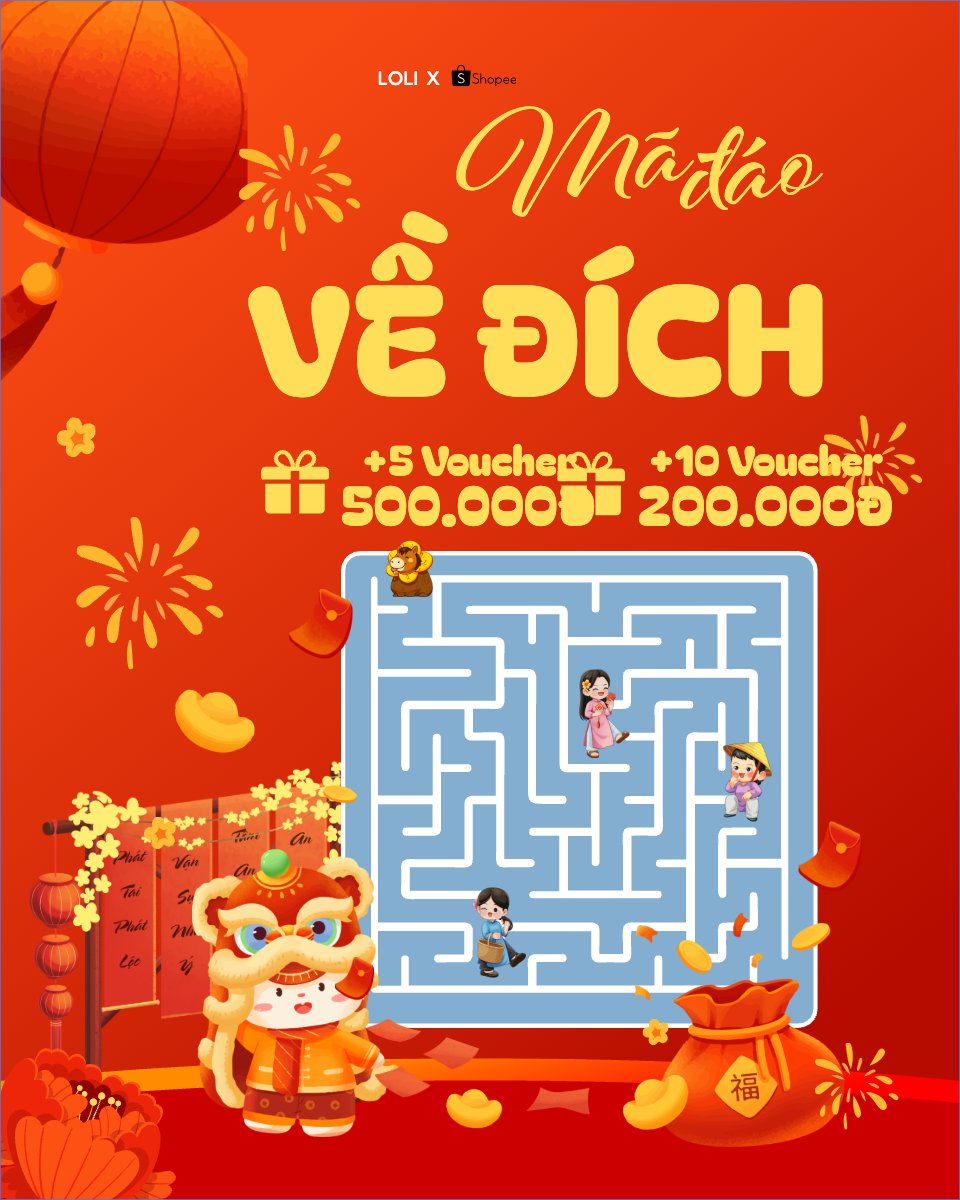 Mẫu Bài post MXH dọc Mã đáo về đích — LayerPic