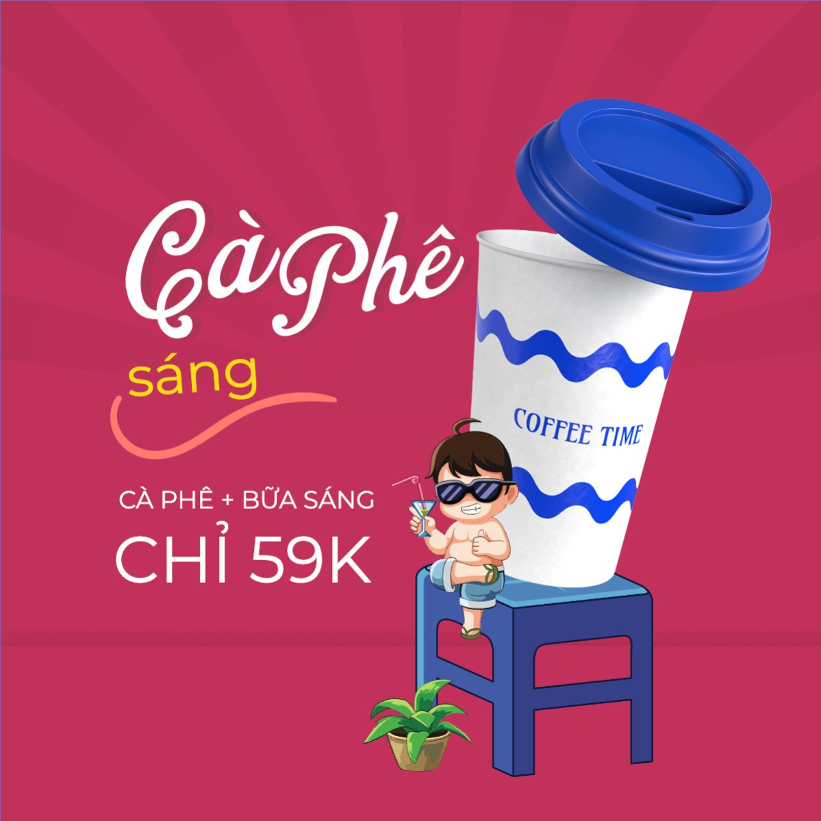 Mẫu Bài post MXH vuông Cà phê, coffee, nước uống, juice, giải khát, F&B, drink — LayerPic