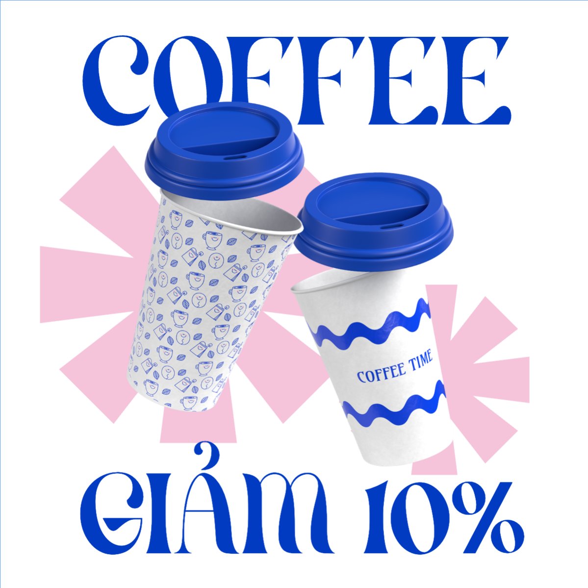 Mẫu Bài post MXH vuông Nước uống, juice, giải khát, F&B, drink, cafe, coffee, cà phê — LayerPic