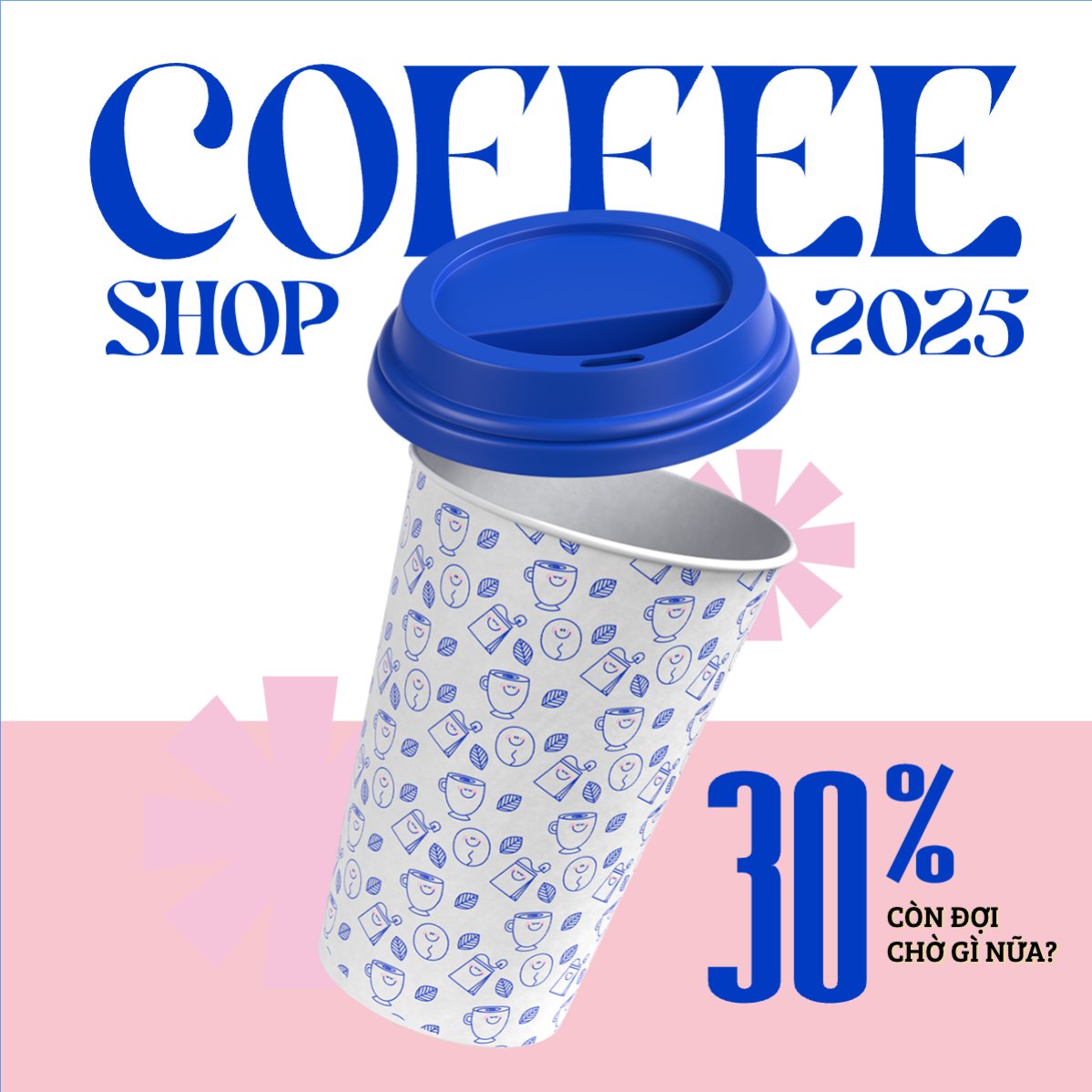 Mẫu Bài post MXH vuông Nước uống, juice, giải khát, F&B, drink, cafe, coffee, cà phê — LayerPic