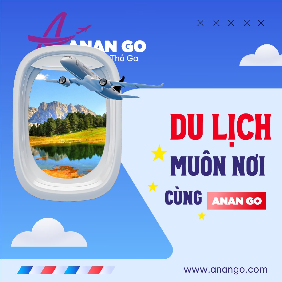 Mẫu Bài post MXH vuông Du lịch, travel, tourism, trải nghiệm, khám phá — LayerPic