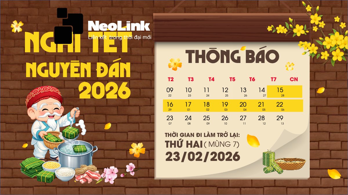 Mẫu Bài post MXH (16:9) Thông báo nghỉ tết Nguyên Đán — LayerPic