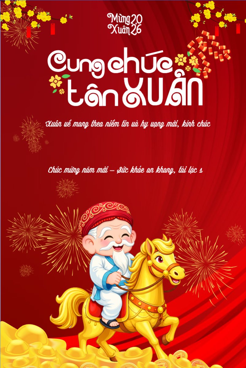 Mẫu Bài post MXH dọc Cung chúc tân xuân — LayerPic
