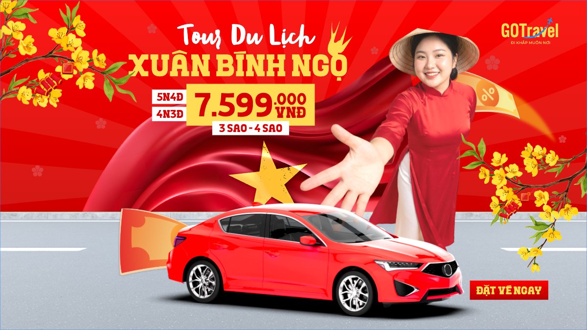 Mẫu Bài post MXH (16:9) Tour du lịch xuân Bính ngọ — LayerPic