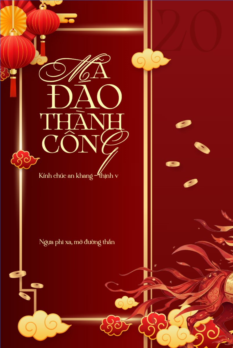 Mẫu Bài post MXH dọc Mã đáo thành công — LayerPic
