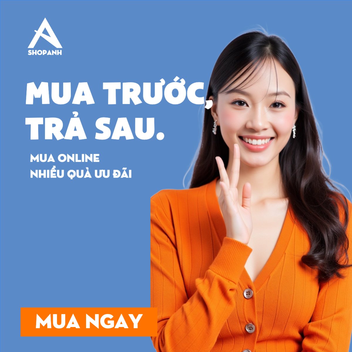 Mẫu Bài post MXH vuông Buy online, mua hàng trực tuyến, thương mại điện tử, commercial electronics, social media marketing, online — LayerPic