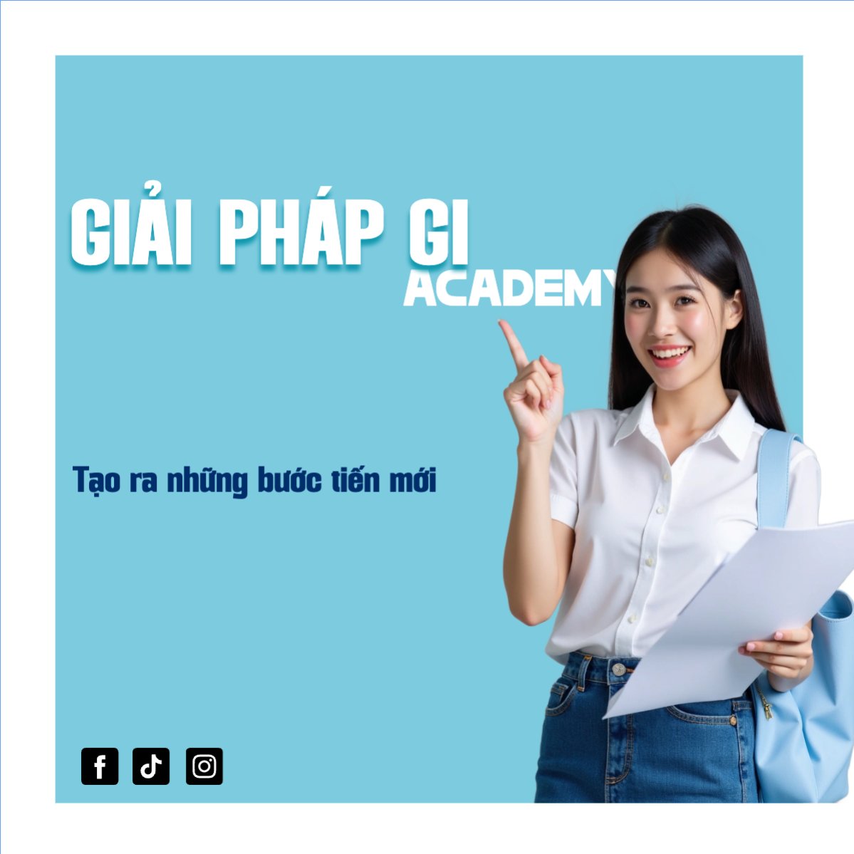 Mẫu Bài post MXH vuông Giáo dục, education, school, trường học — LayerPic