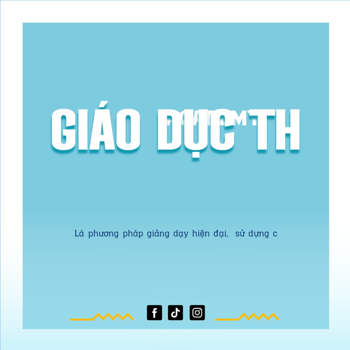 Mẫu Bài post MXH vuông Giáo dục, education, school, trường học — LayerPic