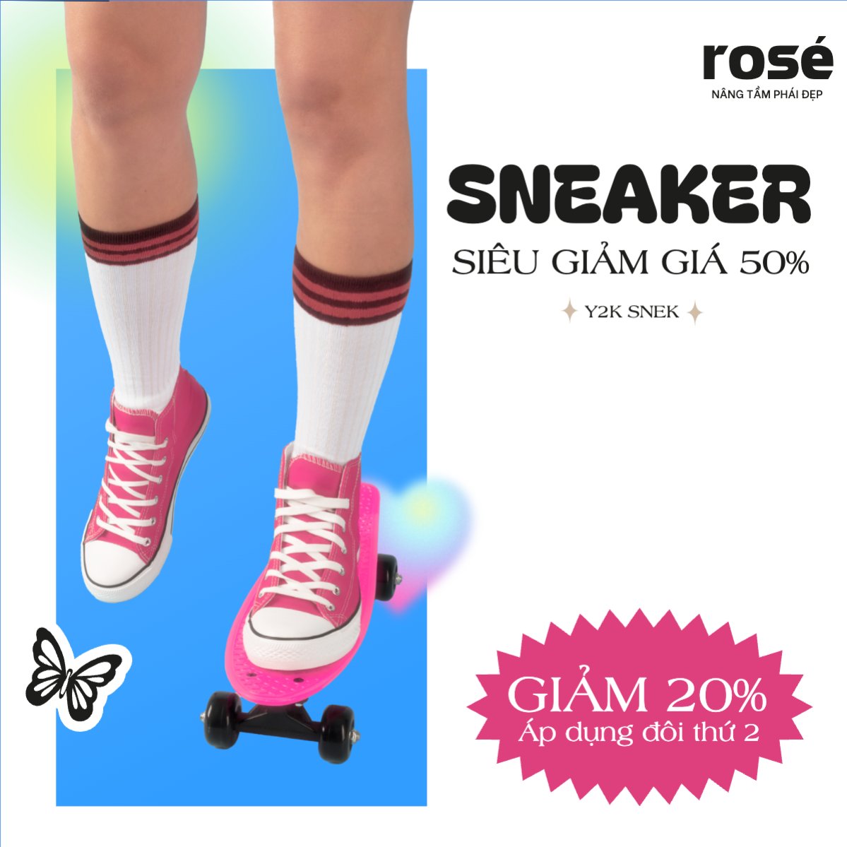 Mẫu Bài post MXH vuông Fashion, thời trang, quần áo, trang phục, shoes, giày, sneaker — LayerPic