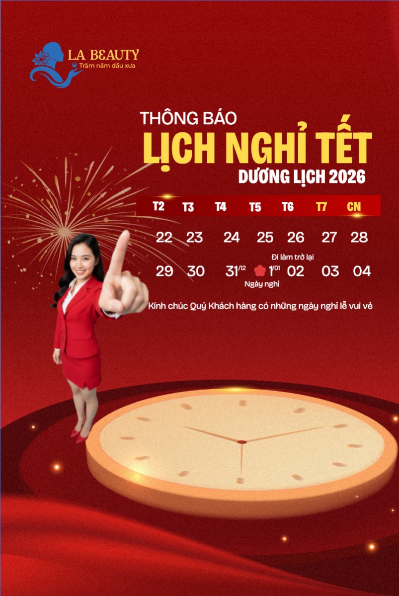 Mẫu Bài post MXH dọc Thông báo lịch nghỉ Tết dương lịch 2026 — LayerPic