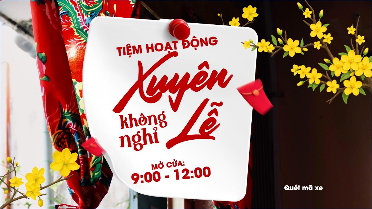 Mẫu Bài post MXH (16:9) Thông báo nghỉ tết dương lịch — LayerPic