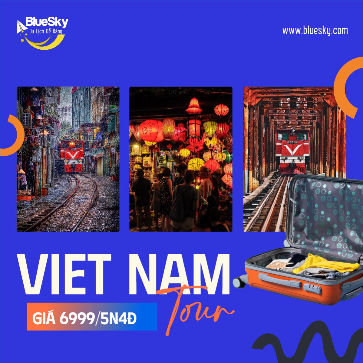 Mẫu Bài post MXH vuông Du lịch, travel, tourism, trải nghiệm, khám phá — LayerPic