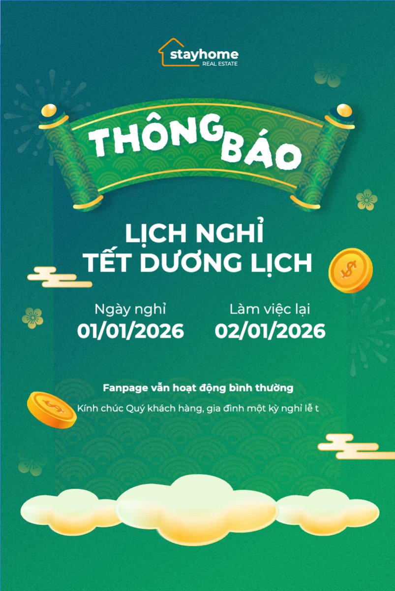 Mẫu Bài post MXH dọc Thông báo lịch nghỉ Tết dương lịch 2026 — LayerPic