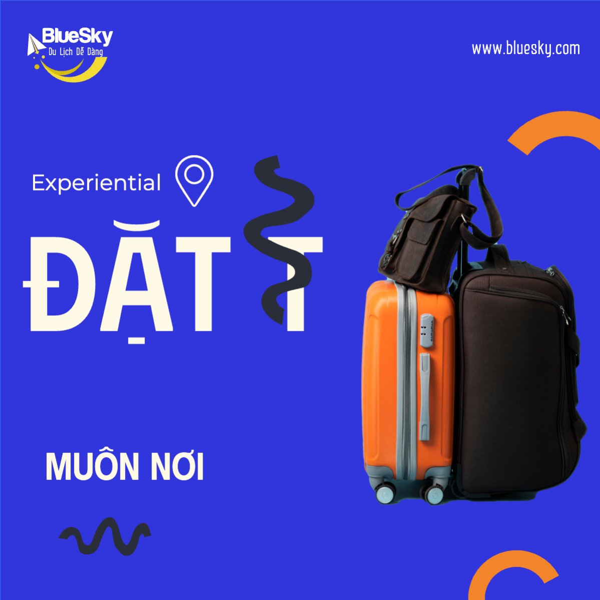 Mẫu Bài post MXH vuông Du lịch, travel, tourism, trải nghiệm, khám phá — LayerPic