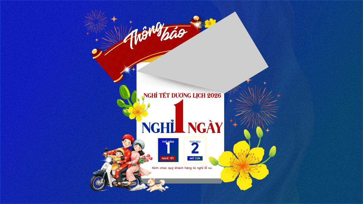 Thông báo lịch nghỉ Tết dương lịch 2026