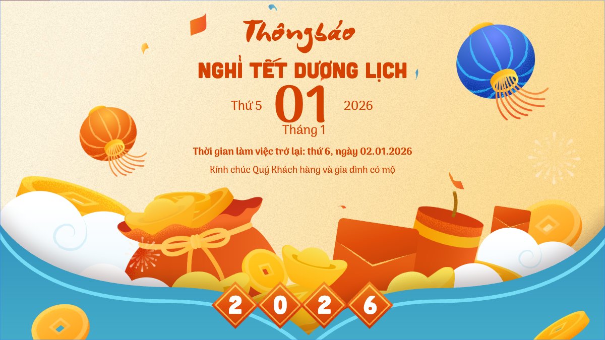 Thông báo lịch nghỉ Tết dương lịch 2026