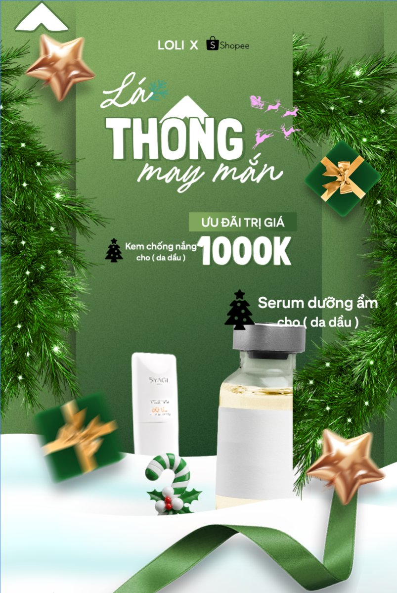 Mẫu Bài post MXH dọc Lá thông may mắn — LayerPic