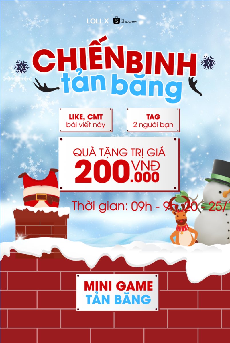 Mẫu Bài post MXH dọc Chiến binh tản băng — LayerPic