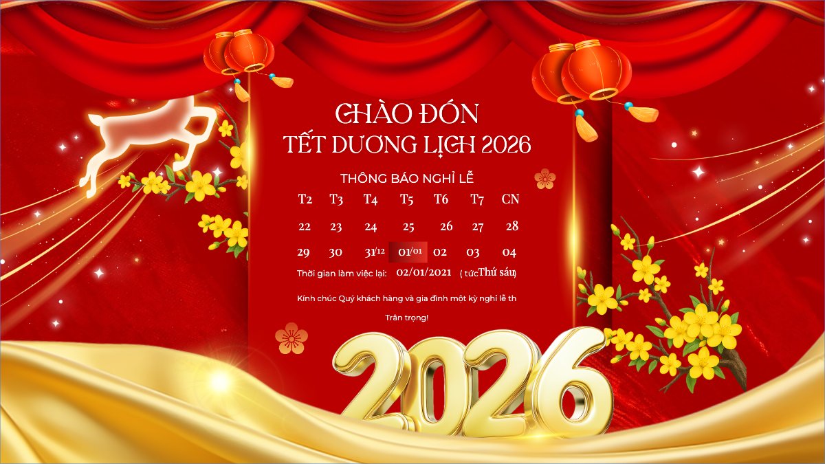 Thông báo lịch nghỉ Tết dương lịch 2026