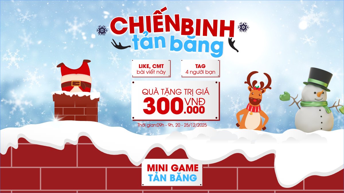 Mẫu Bài post MXH (16:9) Chiến binh tản băng — LayerPic