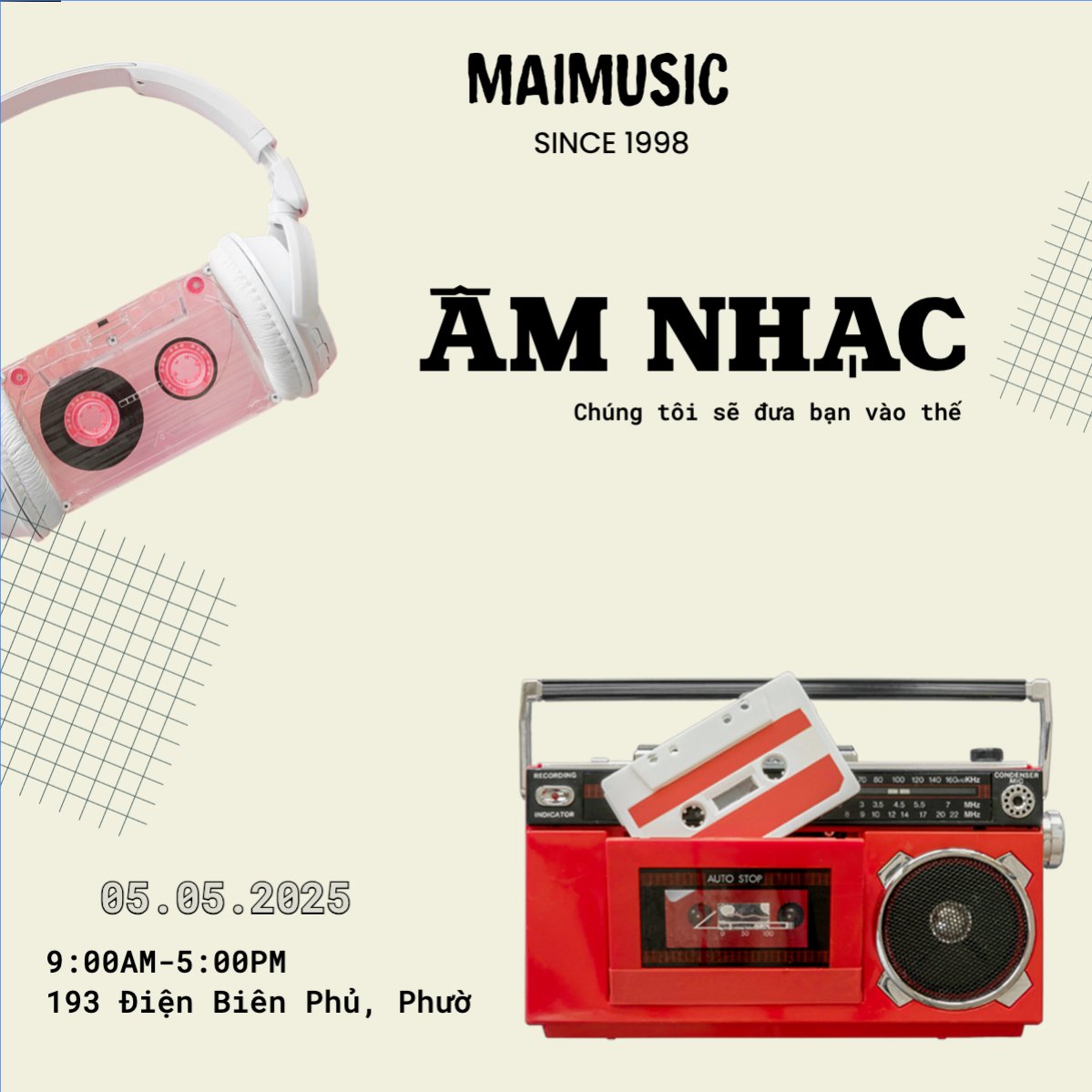 Mẫu Bài post MXH vuông Sự kiện, event, chương trình, sale, giải trí, entertainment,âm nhạc, music — LayerPic