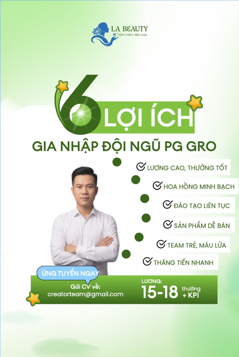 Mẫu Bài post MXH dọc 6 lợi ích gia nhập đội ngũ — LayerPic