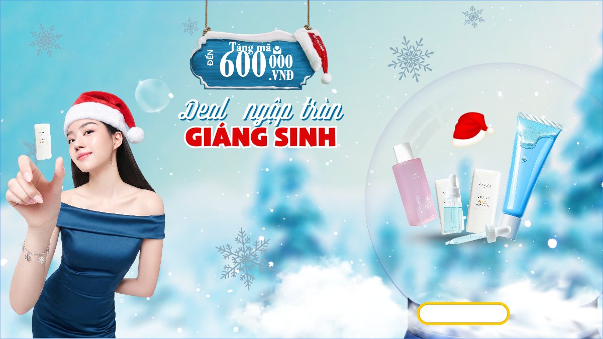 Mẫu Bài post MXH (16:9) Deal ngập tràn giáng sinh huy hoàng — LayerPic