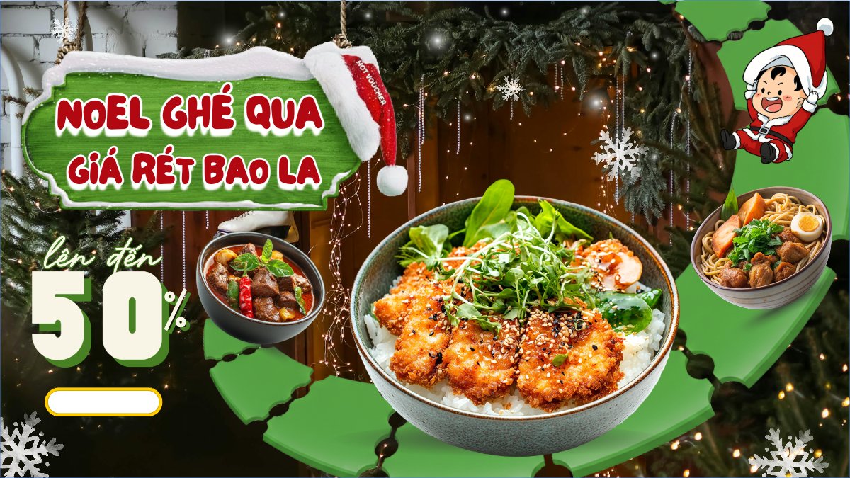 Mẫu Bài post MXH (16:9) Noel ghé qua giá rét bao la — LayerPic
