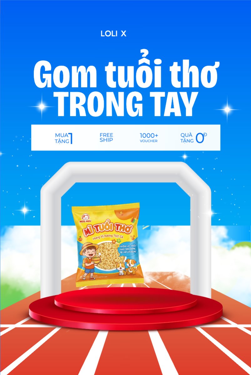 Mẫu Bài post MXH dọc Gom tuổi thơ trong tay — LayerPic