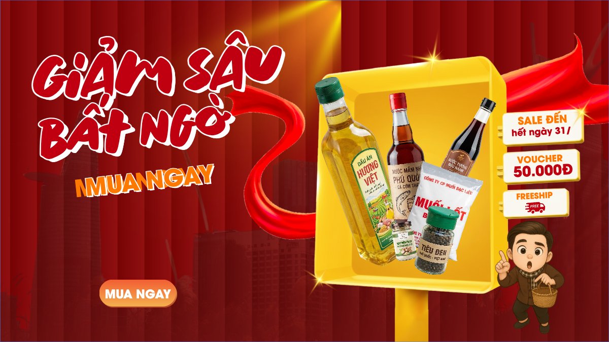 Mẫu Bài post MXH (16:9) Giảm sâu bất ngờ mua ngay đừng chờ — LayerPic