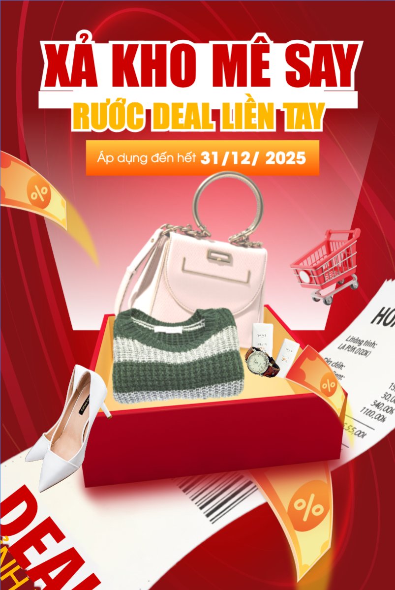 Mẫu Bài post MXH dọc Xả kho mê say rước deal liền tay — LayerPic