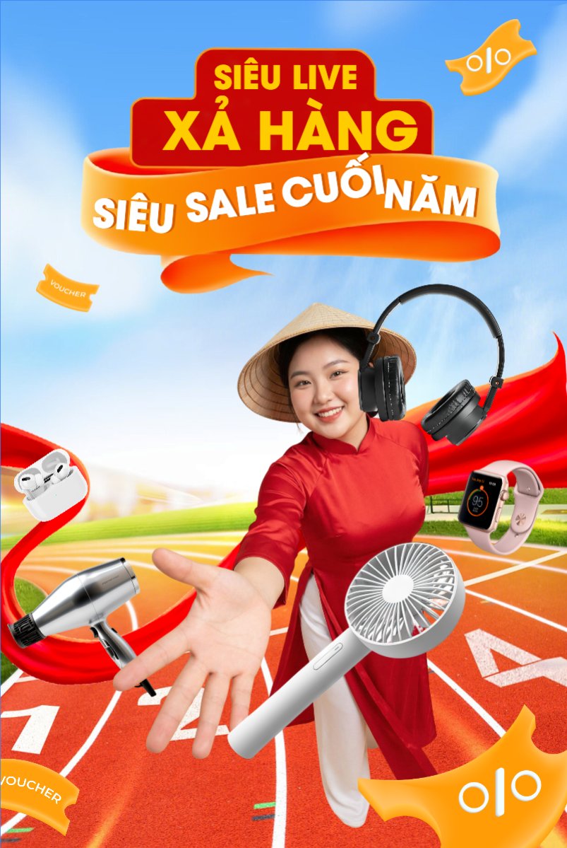 Mẫu Bài post MXH dọc Siêu live xả hàng — LayerPic