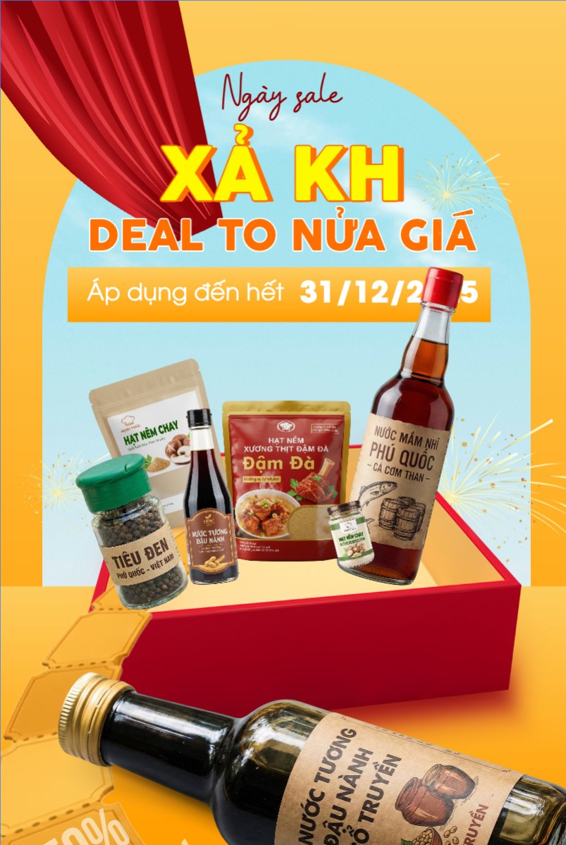 Mẫu Bài post MXH dọc Xả kho deal to nửa giá — LayerPic