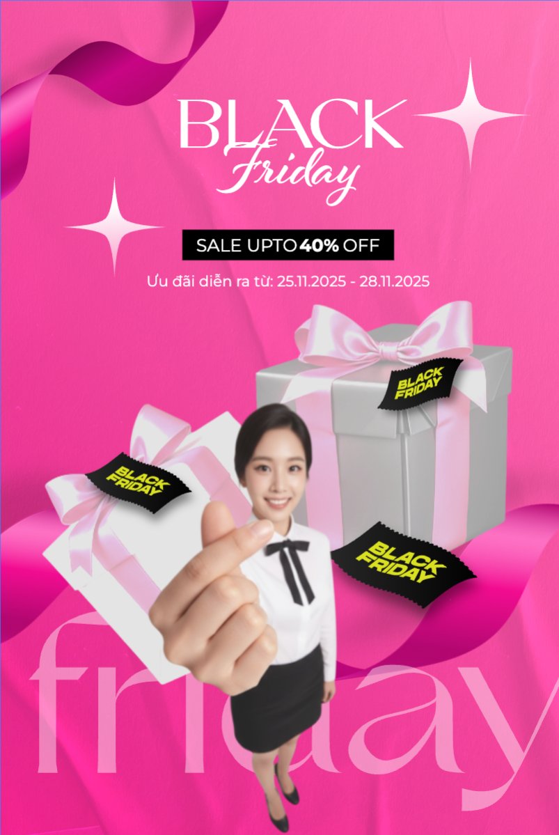 Mẫu Bài post MXH dọc Black friday giảm giá — LayerPic