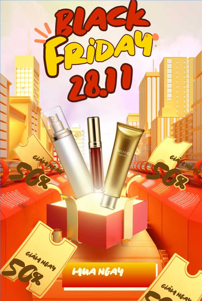Mẫu Bài post MXH dọc Black Friday 28.11 — LayerPic