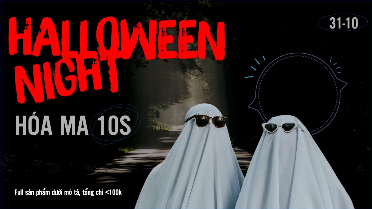Mẫu Bài post MXH (16:9) Halloween, lễ hội ma quái, sự kiện, event, lễ hội ma quái, lễ hội, festival, hiện đại, modern — LayerPic