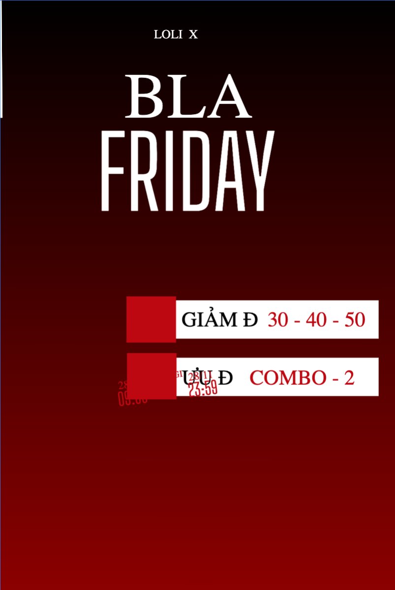 Mẫu Bài post MXH dọc Black friday giảm giá — LayerPic