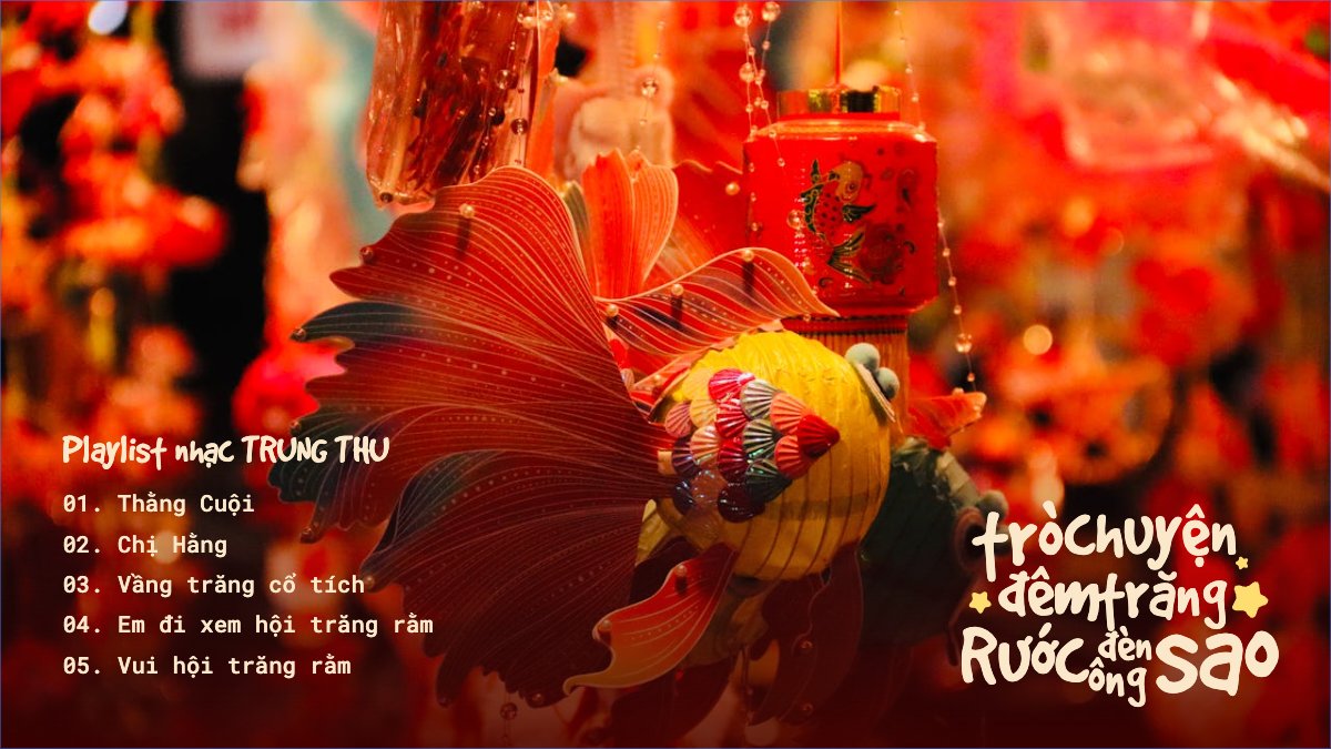 Mẫu Bài post MXH (16:9) Trung thu, Tết Đoàn Viên, mid-autumn festival, sự kiện, event, dễ thương, cute, chibi, hoạt hình, cartoon — LayerPic