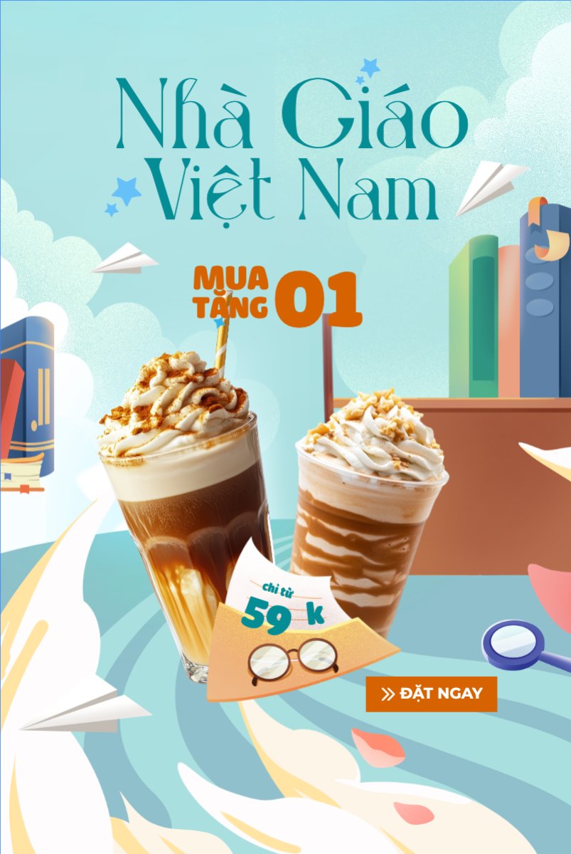 Mẫu Bài post MXH dọc Nhà giáo Việt Nam mua 1 tặng 1 — LayerPic