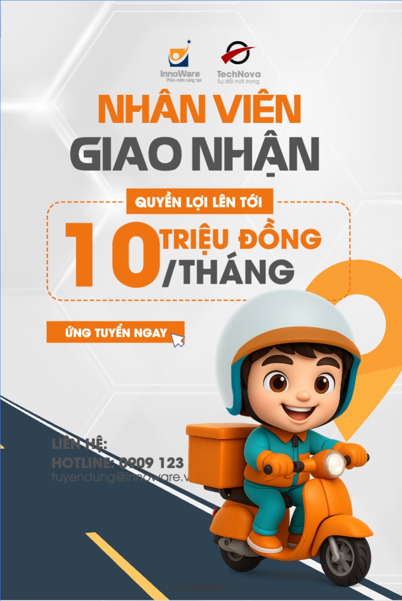 Mẫu Bài post MXH dọc Giao hàng, shipper, tuyển dụng, văn phòng, office, dễ thương, cute, đơn giản, simple — LayerPic