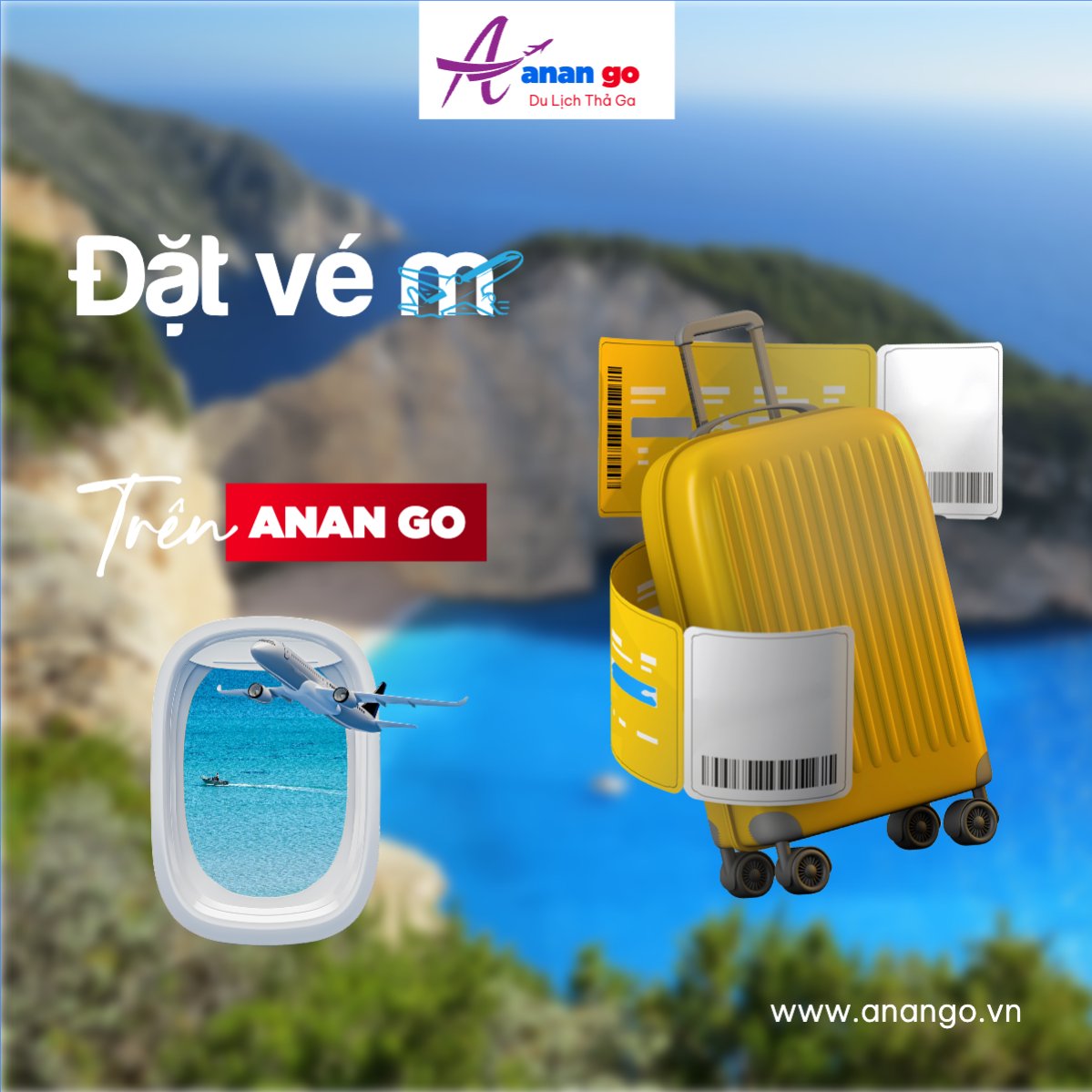 Mẫu Bài post MXH vuông Du lịch, travel, tourism, trải nghiệm, khám phá — LayerPic