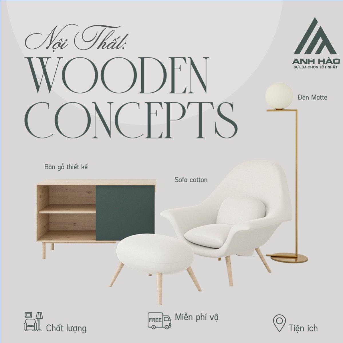 Mẫu Bài post MXH vuông Xây dựng, build, nội thất, bất động sản, interior, real estate — LayerPic