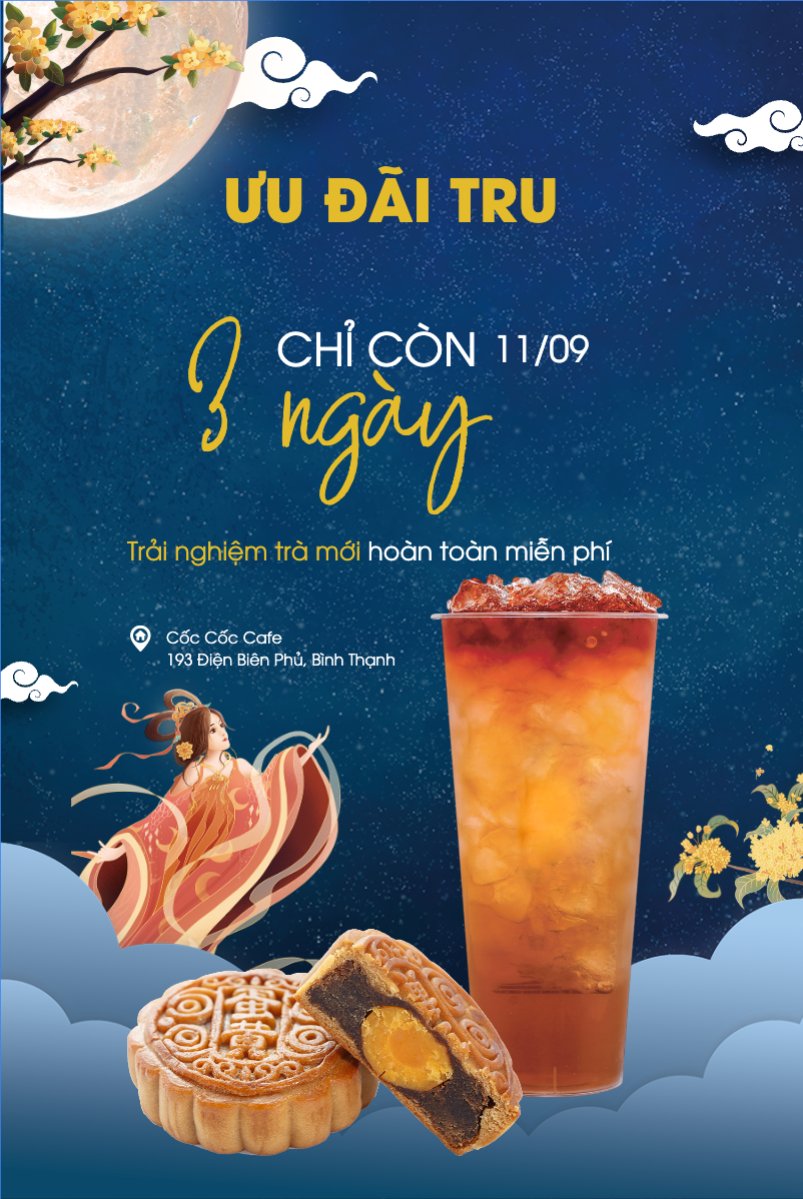 Mẫu Bài post MXH dọc Trung thu, Tết Đoàn Viên, mid-autumn festival, sự kiện, event, lễ hội, festival, ẩm thực, food, bánh trung thu, cute, dễ thương — LayerPic