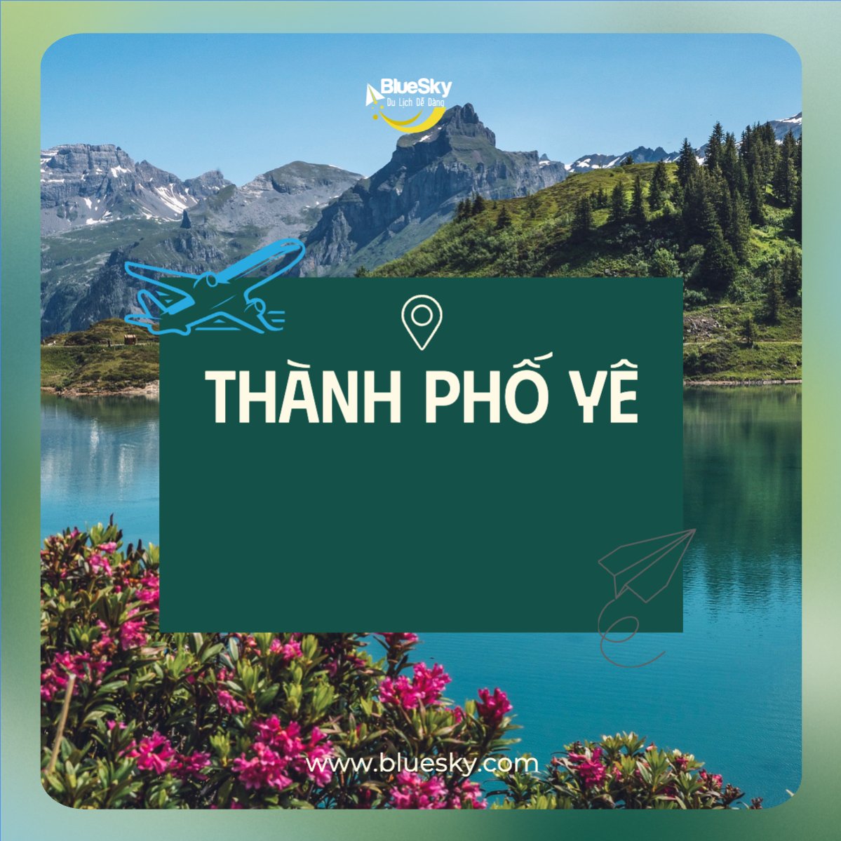 Mẫu Bài post MXH vuông Du lịch, travel, tourism, trải nghiệm, khám phá — LayerPic