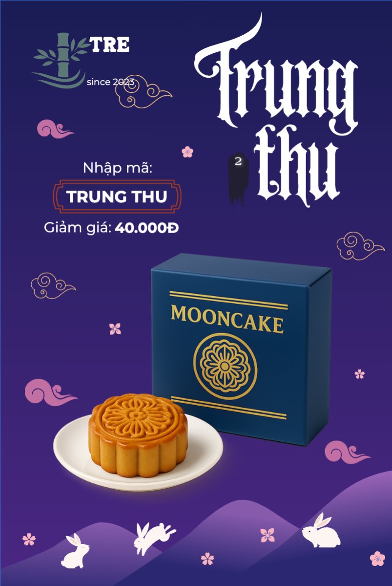 Mẫu Bài post MXH dọc Trung thu, Tết Đoàn Viên, mid-autumn festival, sự kiện, event, lễ hội, festival, ẩm thực, food, bánh trung thu, cute, dễ thương — LayerPic