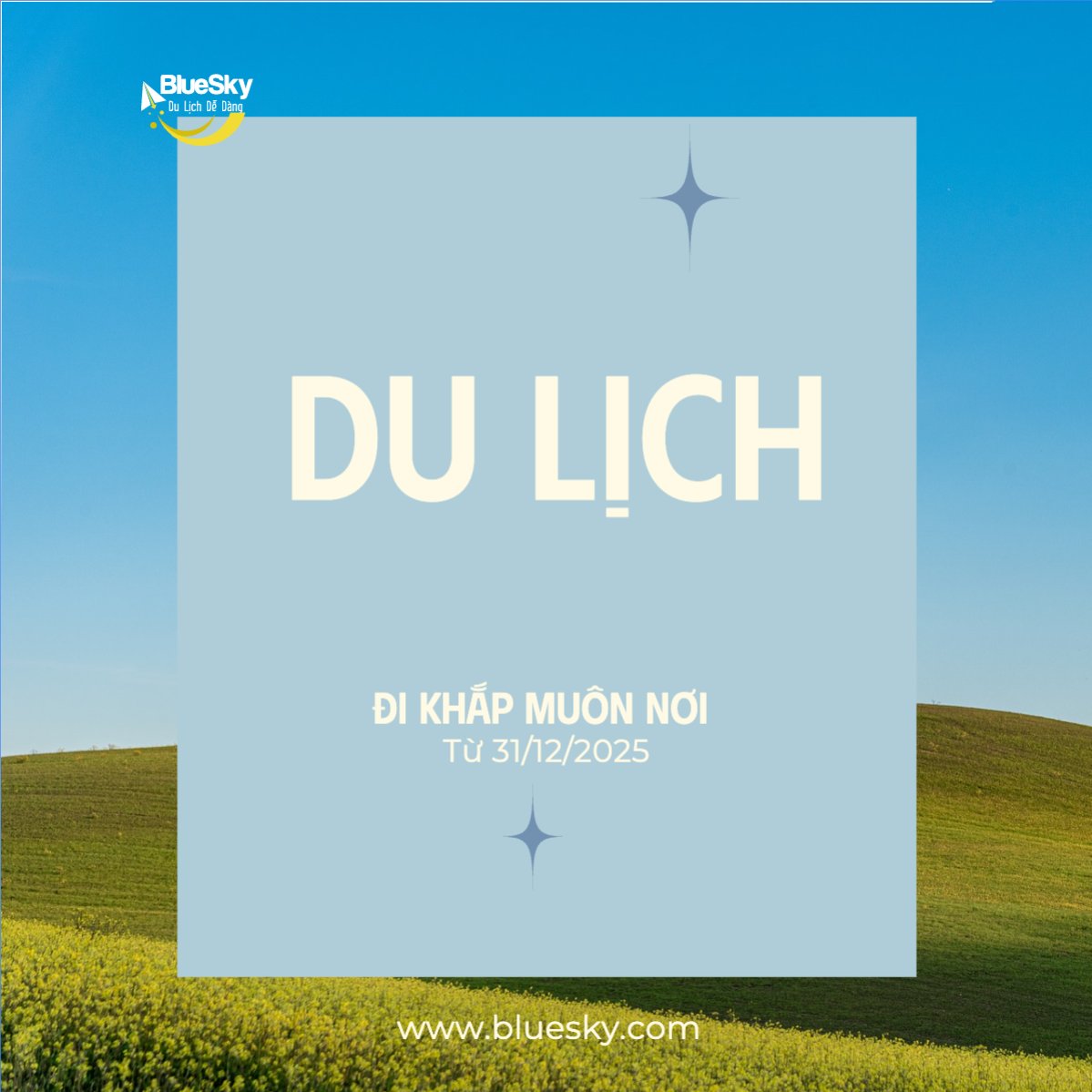 Mẫu Bài post MXH vuông Du lịch, travel, tourism, trải nghiệm, khám phá — LayerPic