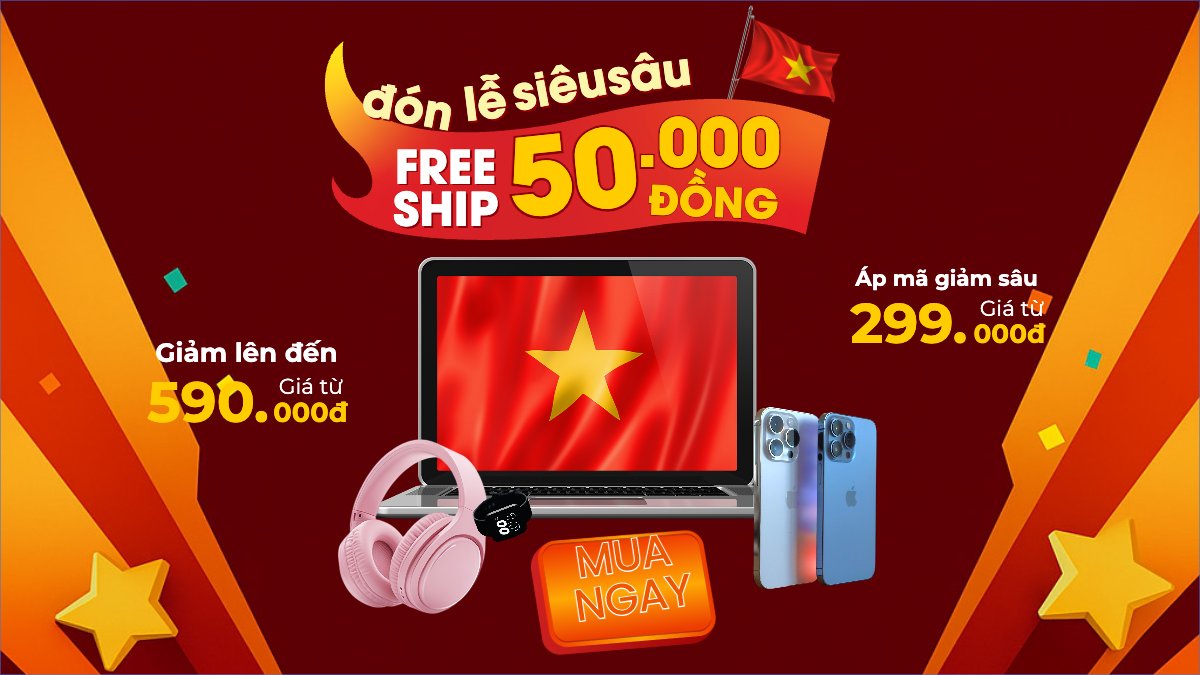 Mẫu Bài post MXH (16:9) 2/9, Quốc Khánh, lễ hội, Việt Nam, công nghệ, technology, điện tử, electronic, hiện đại, modern — LayerPic